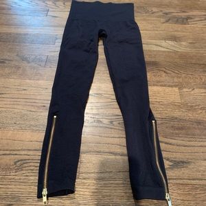 Spanx gold zipper leggings